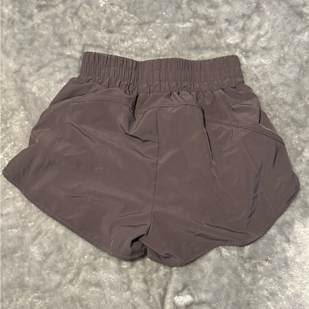 Off Brand Lulu Lemon High-Rise Lined Shorts (Purple)